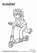 Colouring Pages Scooter Coloring Transport Printable Motorhome Caravan Getcolorings Scooting Become Member Word Log Activityvillage Village Activity Explore Color sketch template