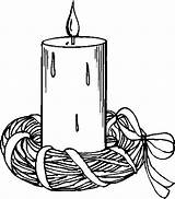 Candle Candles Coloring Pages sketch template