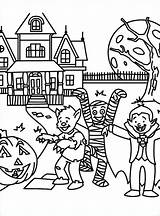 Pages Coloring Halloween Scary Adults Getcolorings sketch template
