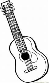 Coloring Pages Guitar String Instruments Musical Printable Color Instrument Acoustic Drawing Colouring Music Clipart Outline Mandolin Colorings Line Print Clip sketch template