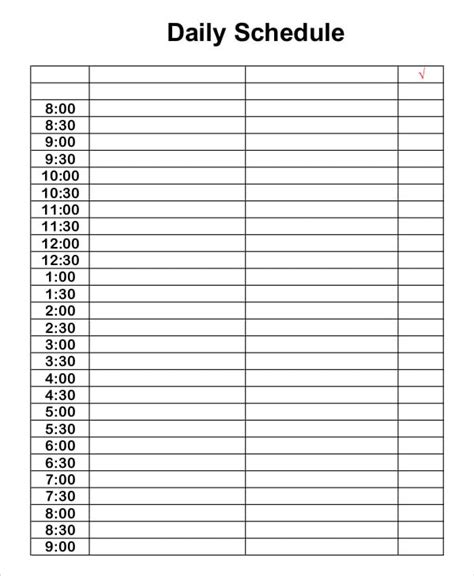 schedule planner template   word excel  documents