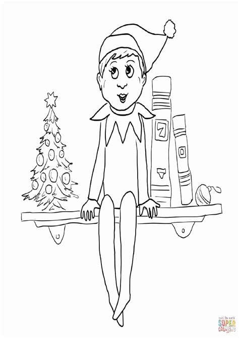 elf   shelf coloring pages coloring home
