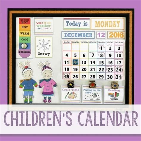 childrens calendar crafting cheerfully
