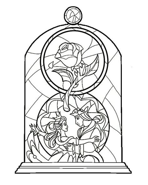 rose  beauty   beast coloring pages coloring pages
