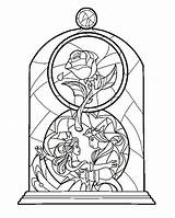 Beast Coloring Beauty Pages Rose Disney Stained Glass Colorear Para Colour Drawing Belle Drawings Dibujos Soon Coming Idea Enchanted Colouring sketch template