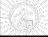 Coloring Pages Byzantine Icon Icons Catholic Immaculate Conception Christ Pantocrator Colouring Orthodox Religious Sheets sketch template