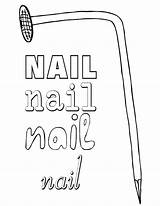 Coloring Nail Pages Comments sketch template