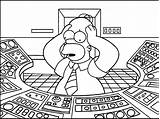 Coloring Panic Homer Simpsons Wecoloringpage sketch template