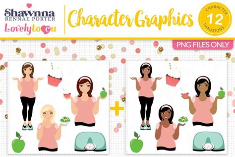 woman weight loss avatar character clipart  willow