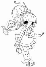 Coloring Chibi Anime Character Long Haired sketch template