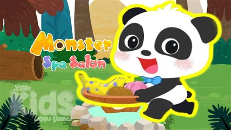 baby pandas monster spa salon prepare  baths clean   skin