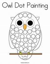 Dot Owl Coloring Painting Built California Usa sketch template