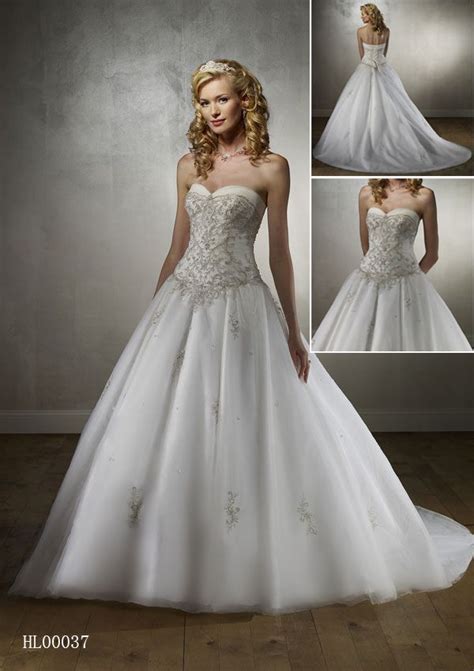 Hl00037 Fairytale Taffeta And Tulle Bridal Ball Gown With Gorgeous