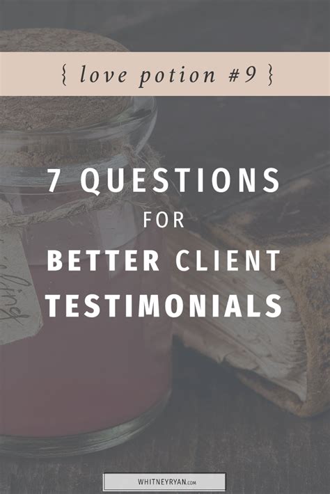 questions    client testimonials whitney ryan