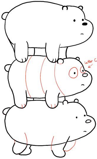 bare bears coloring pages part