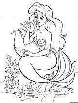 Mermaid Little Coloring Pages Color Disney Print Ariel Princess A4 Draw Girls Choose Board sketch template