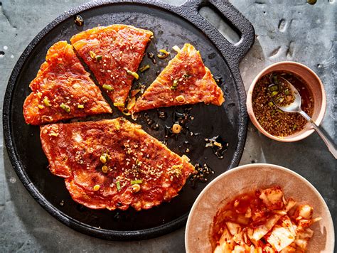 these crispy kimchi pancakes are unbelievably fun to eat the new york