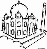 Coloring Mahal Taj Getcolorings Printable sketch template