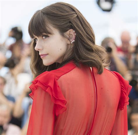 stacy martin attending the redoubtable le redoutable photocall during the 70th annual cannes