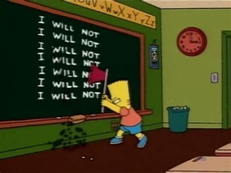 Bart Simpson Chalkboard Quotes Quotesgram