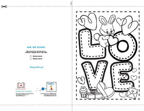 valentines day cards  coloring printable