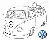 Vw Bus Coloring Volkswagen Pages Printable Van T1 T3 Mandala Combi Choose Board Car Sheets sketch template