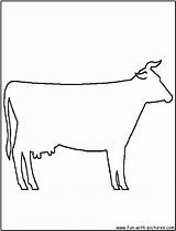 Cow Outline Coloring Printable Cliparts Clip Clipart Dairy Fun Library Favorites Add sketch template