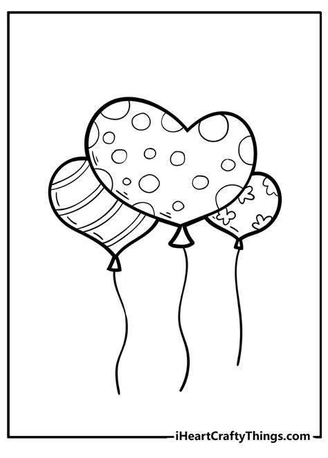happy birthday balloons coloring pages home design ideas