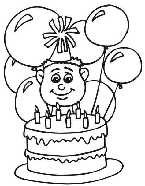 birthday coloring page   year    cake