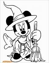 Witch Halloween Coloring Disney Pages Printable Mouse Minnie Kids Print Mickey Sheets Themed Thing Character Minnei Color Things Characters Pumpkin sketch template