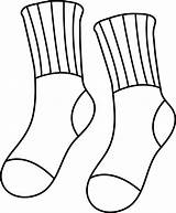 Socks Sock Clip Outline Clipart Coloring Pair Cartoon Template Cliparts Drawing Line Pages Foot Printable Sweetclipart Colorable Christmas Feet Easy sketch template