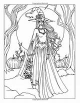 Coloring Pages Halloween Witch Adult Fairy Book Choose Board sketch template