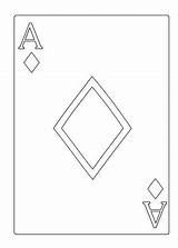 Ace Coloring Diamond Casino Sheet Spades Choose Board Pages sketch template
