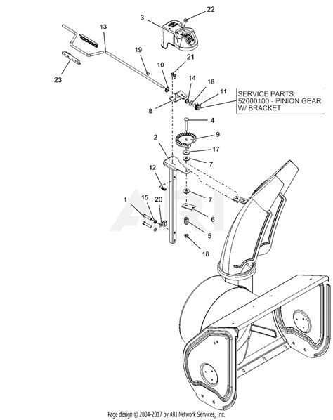 ariens   deluxe  parts diagram  discharge chute controls