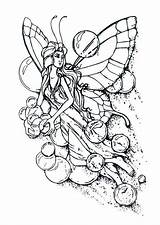 Feeen Kleurplaten Elfen Fairies Feeën Malvorlage Ausmalbild Stimmen Volwassenen sketch template