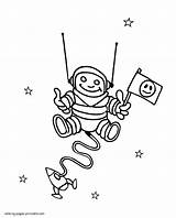 Coloring Pages Astronaut Boys Book Printable Preschool Space sketch template
