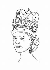 Rainha Coroa Colorir Tudodesenhos sketch template