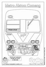 Colouring Comeng Alstom Melbourne Vline Pdf sketch template