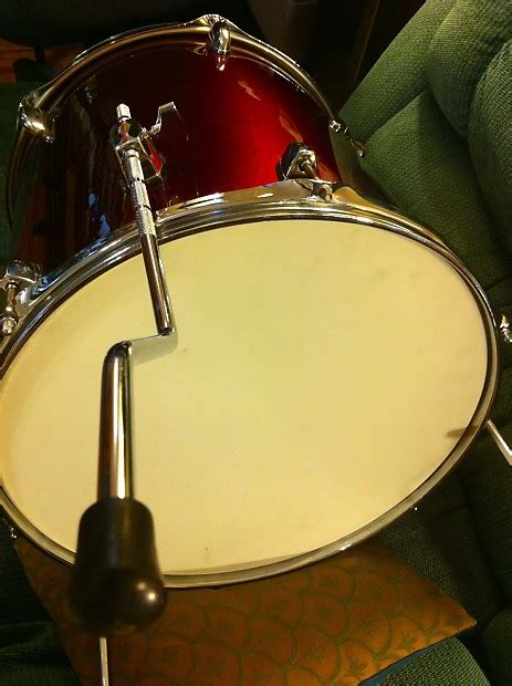 Sp Sound Percussion 4 Pc Drum Set Wine Red Metallic Wrap