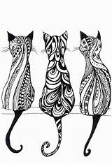 Katten Kleurplaten Volwassenen Desenhos sketch template
