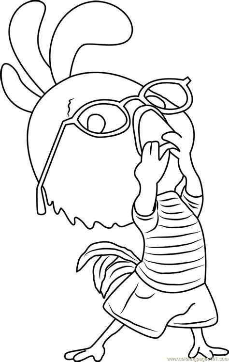 chicken  funny coloring page  kids  chicken