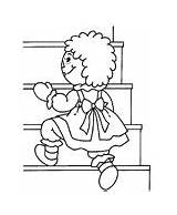 Coloring Raggedy Pages Ann Andy Cartoons Doll Colouring Book Pail Shovel Blues Clues Printable Print Kids Dolls Library Clipart Popular sketch template