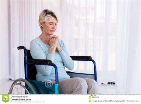 Disabled Woman Praying Stock Image Image Of Modern