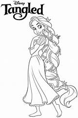 Rapunzel Kleurplaat Prinsessen Tangled Downloaden sketch template