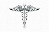 Caduceus Symbol sketch template