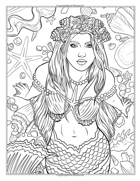 mythical mermaids fantasy adult coloring book fantasy coloring