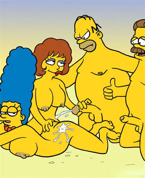 Rule 34 Female Homer Simpson Human Male Marge Simpson Maude Flanders