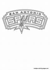 Spurs Coloring Pages San Antonio Nba Logo Print Browser Window sketch template