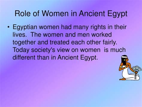 ppt role of women in ancient egypt powerpoint presentation free