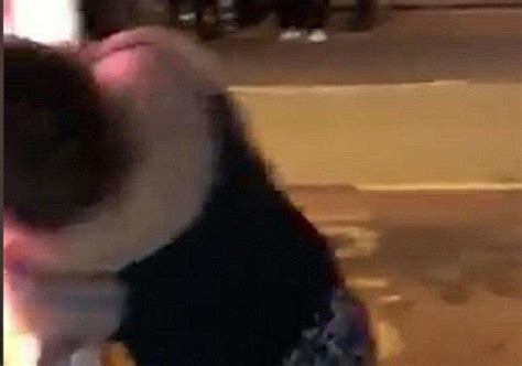 video shows drunk woman headbutt bus stop in ramsgate